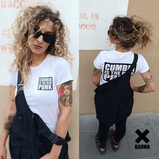 Camiseta CUMBIA PUNK blanco