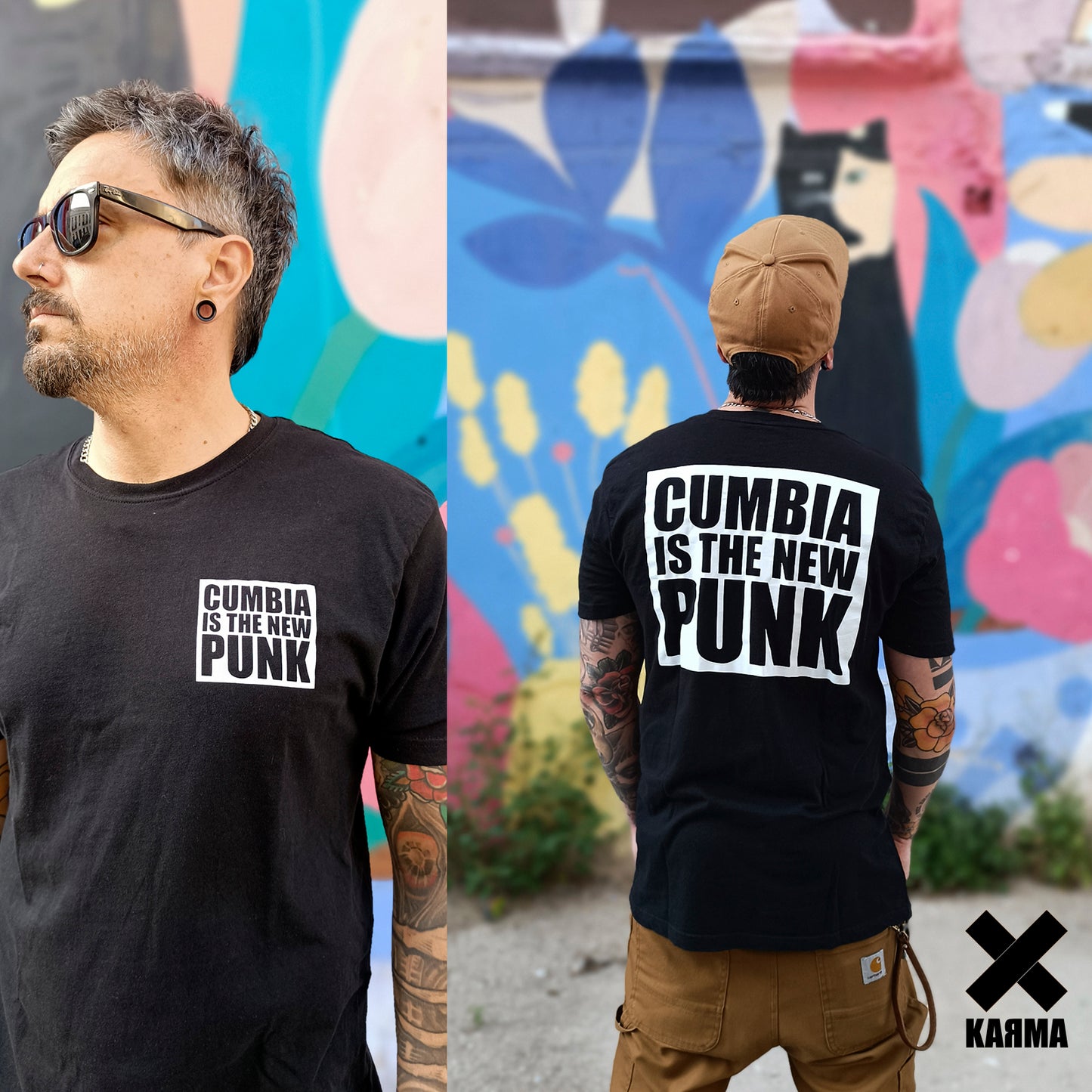 Camiseta CUMBIA PUNK negro