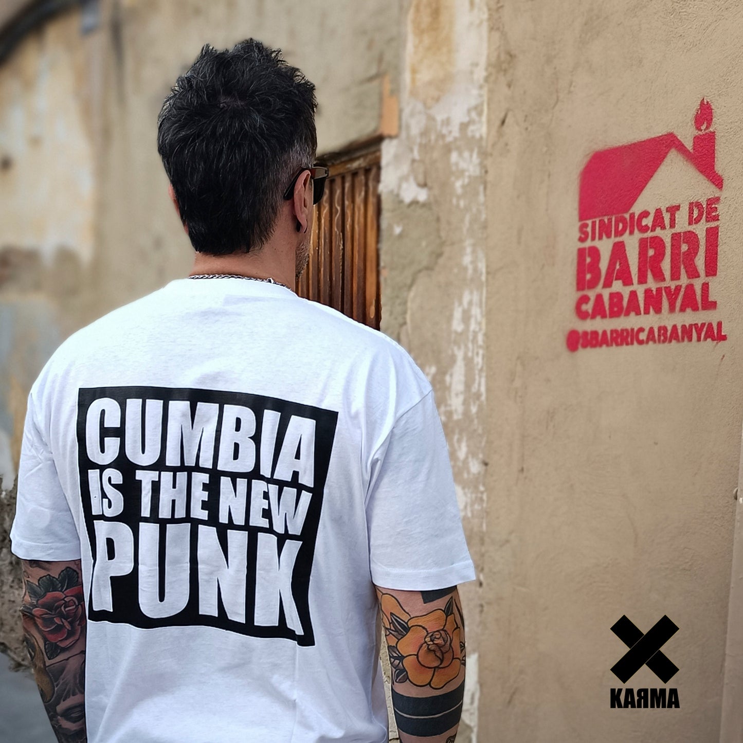 Camiseta CUMBIA PUNK blanco